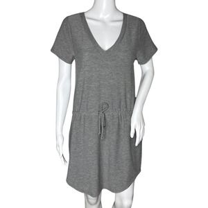 Chaser Dress Womens Medium Gray Sweatshirt Dress Neutral Basic Casual Minimalist